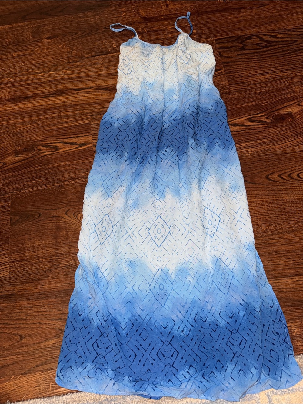 Jasmine & Ginger Blue Ombre Tie-Dye Maxi Dress
